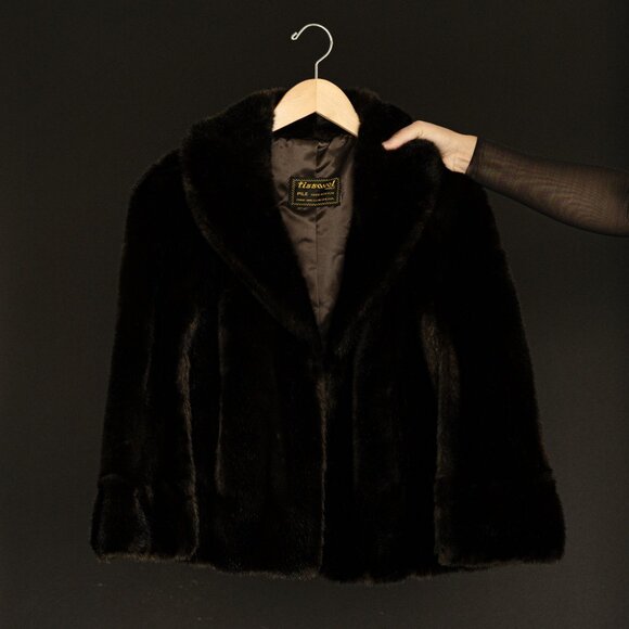 Tissavel France Faux Fur Overcoat with Pockets - Picture 2 of 6